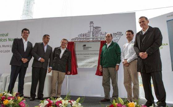 Jaime Rodríguez Calderón, Gobernador de Nuevo León; Pedro Joaquín Coldwel, secretario de energía; Ignacio Sánchez Galán, presidente de Iberdrola